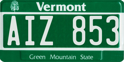 VT license plate AIZ853