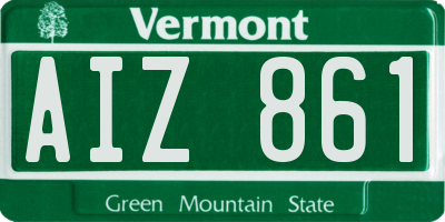 VT license plate AIZ861