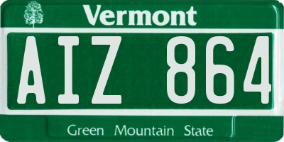 VT license plate AIZ864