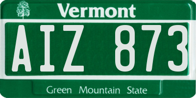 VT license plate AIZ873