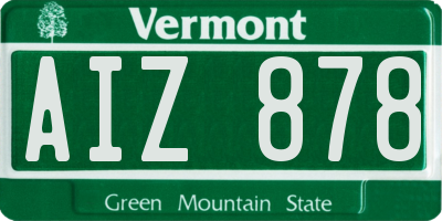 VT license plate AIZ878