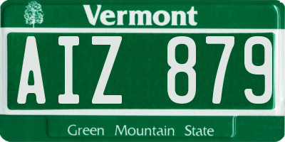 VT license plate AIZ879