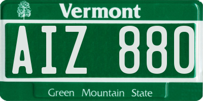 VT license plate AIZ880