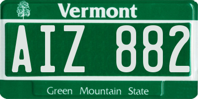 VT license plate AIZ882