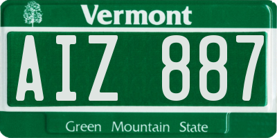 VT license plate AIZ887
