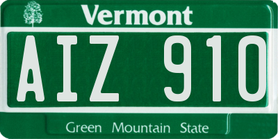 VT license plate AIZ910