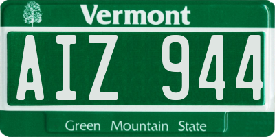 VT license plate AIZ944