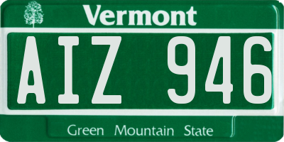 VT license plate AIZ946