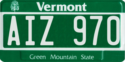 VT license plate AIZ970