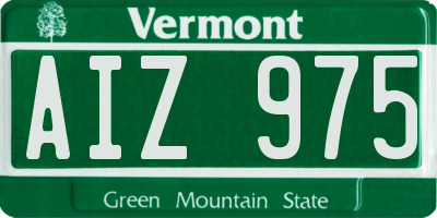 VT license plate AIZ975