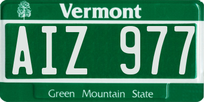 VT license plate AIZ977