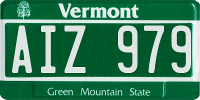 VT license plate AIZ979