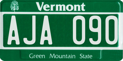 VT license plate AJA090