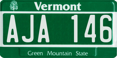 VT license plate AJA146