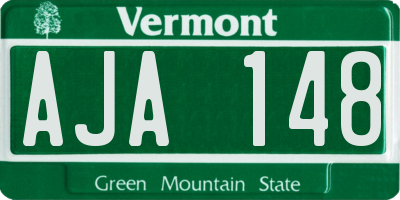 VT license plate AJA148