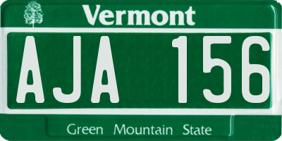 VT license plate AJA156