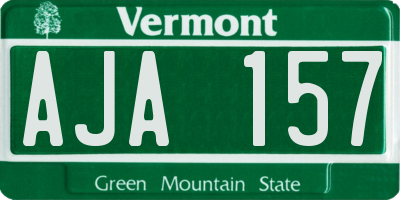 VT license plate AJA157
