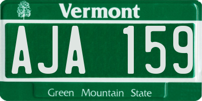 VT license plate AJA159