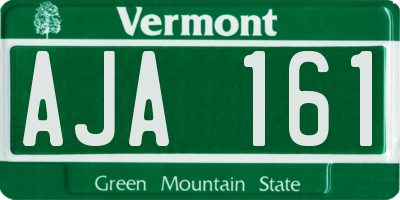 VT license plate AJA161