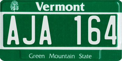VT license plate AJA164