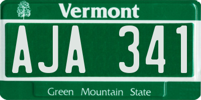 VT license plate AJA341