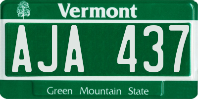 VT license plate AJA437