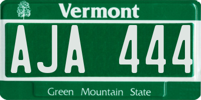 VT license plate AJA444
