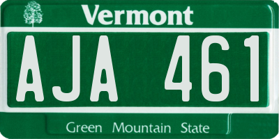 VT license plate AJA461