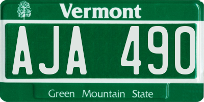 VT license plate AJA490
