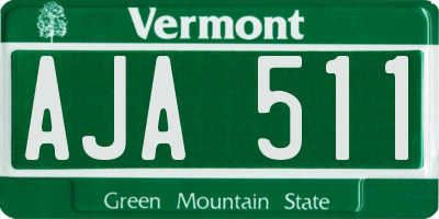 VT license plate AJA511