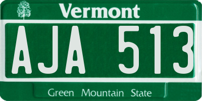 VT license plate AJA513