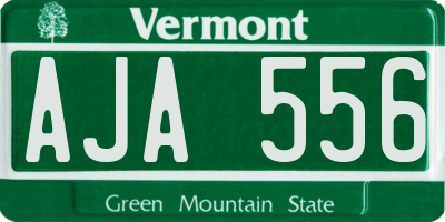 VT license plate AJA556