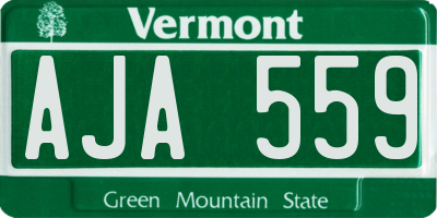 VT license plate AJA559