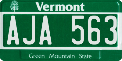 VT license plate AJA563