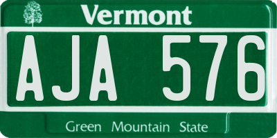 VT license plate AJA576
