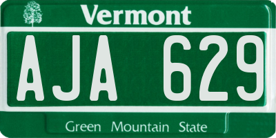 VT license plate AJA629