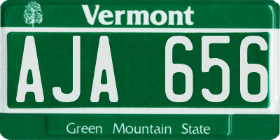 VT license plate AJA656