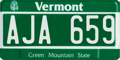 VT license plate AJA659