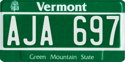 VT license plate AJA697