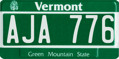 VT license plate AJA776