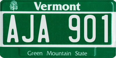 VT license plate AJA901