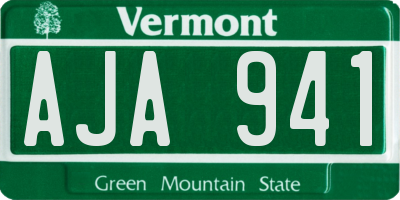VT license plate AJA941
