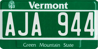 VT license plate AJA944