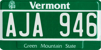 VT license plate AJA946