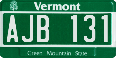 VT license plate AJB131