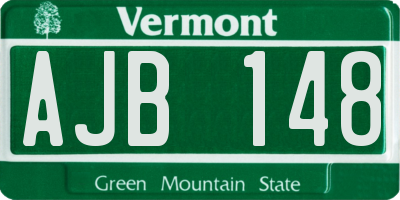 VT license plate AJB148