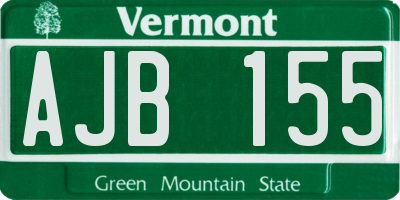 VT license plate AJB155