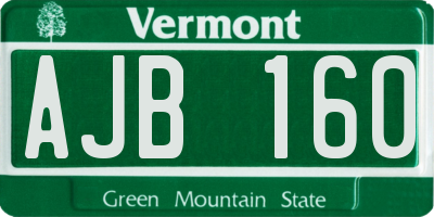 VT license plate AJB160