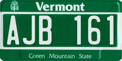 VT license plate AJB161