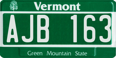 VT license plate AJB163
